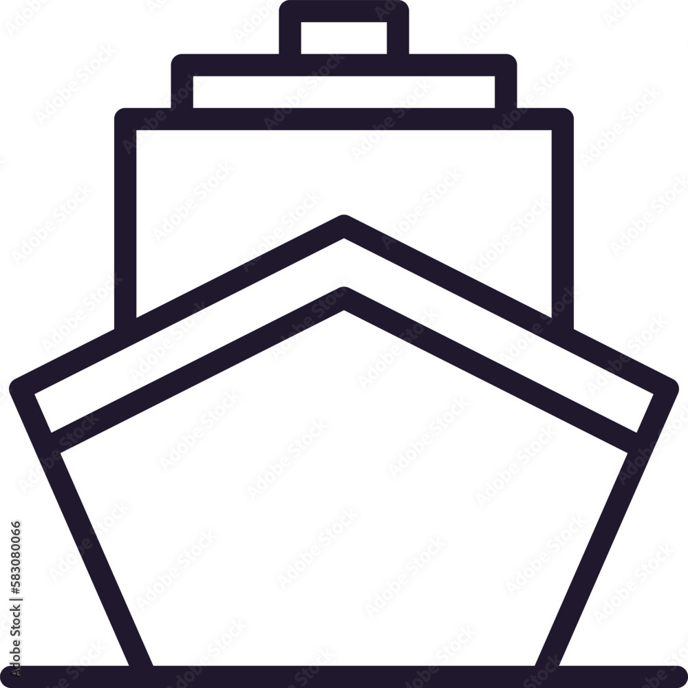 Ship vector line icon. Premium quality logo for web sites, design, online shops, companies, books, advertisements. Black outline pictogram isolated on white background Ship vector line icon. Premium quality logo for web sites, design, online shops, companies, books, advertisements. Black outline pictogram isolated on white background