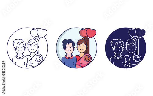 Couple vector icon