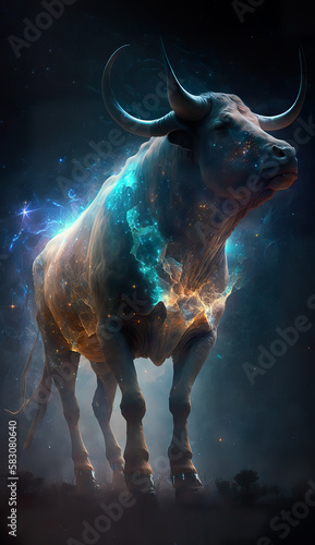 Taurus zodiac  stars background  smartphone wallpaper   generated ai 