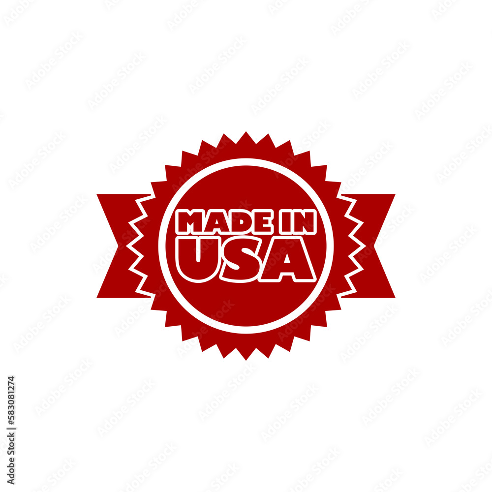 Made in USA badge isolated on transparent background Made in USA badge isolated on transparent background