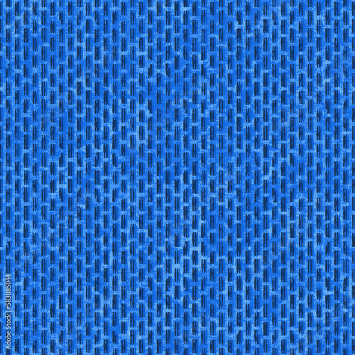 Tonal Blue Watercolor-Dyed Effect Textured Dashed Pattern