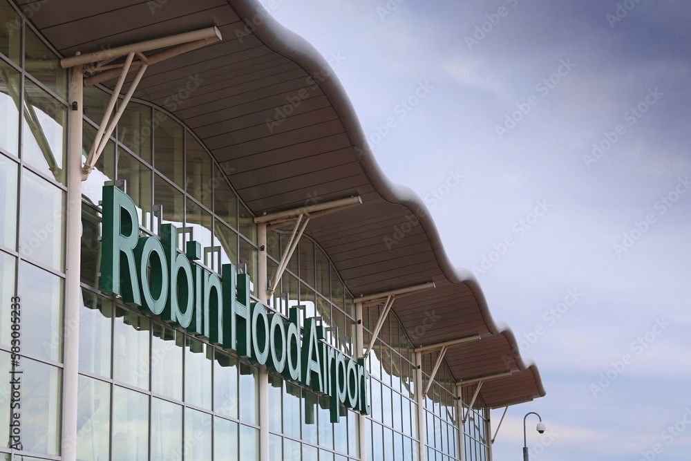 DONCASTER, UK - JULY 12, 2016: Exterior of Doncaster Sheffield Robin Hood  Airport in the UK. The airport served 857,109 passengers in 2015. Stock  Photo | Adobe Stock