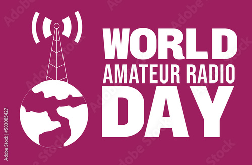 world amateur radio day template illustration vector