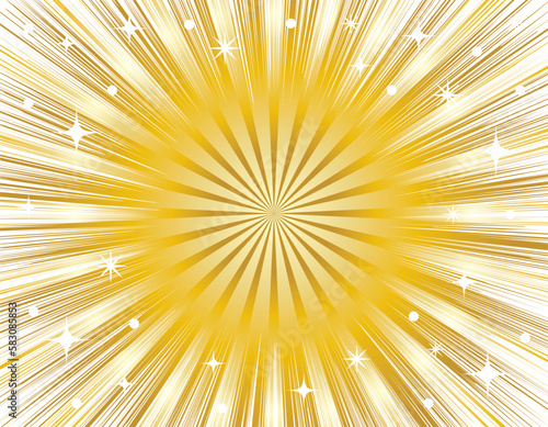 星屑　星　集中線　背景　壁紙　黄色　金色