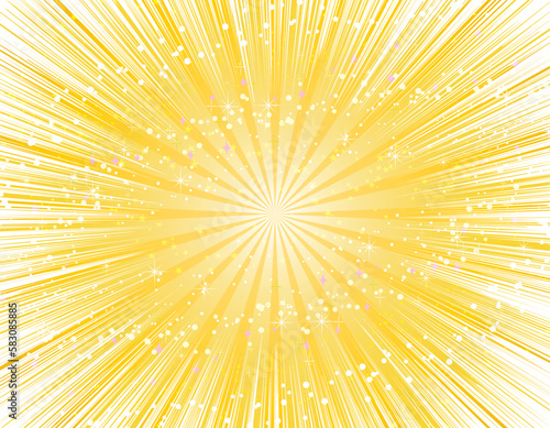 星屑　星　集中線　背景　壁紙　黄色　金色