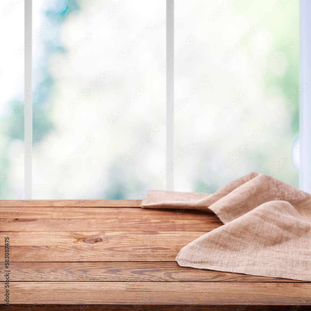 Stylish and Versatile Rustic chic: Use This Wooden Table and Napkin for Any Marketing Material. Wrinkled tablecloth close up top view mock up perspective. Stylish and Versatile Rustic chic: Use This Wooden Table and Napkin for Any Marketing Material. Wrinkled tablecloth close up top view mock up perspective.