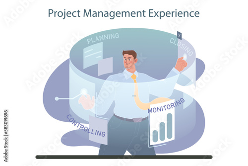 Project management. Successful business project planning, scheduling