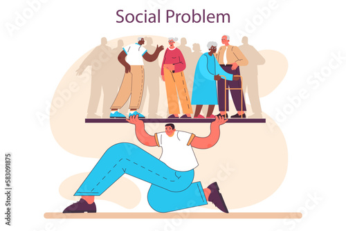Aging society and low birth rate in developed countries set. Workforce