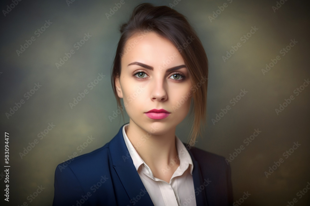 Portrait of a businesswoman created with Generative AI technology Portrait of a businesswoman created with Generative AI technology