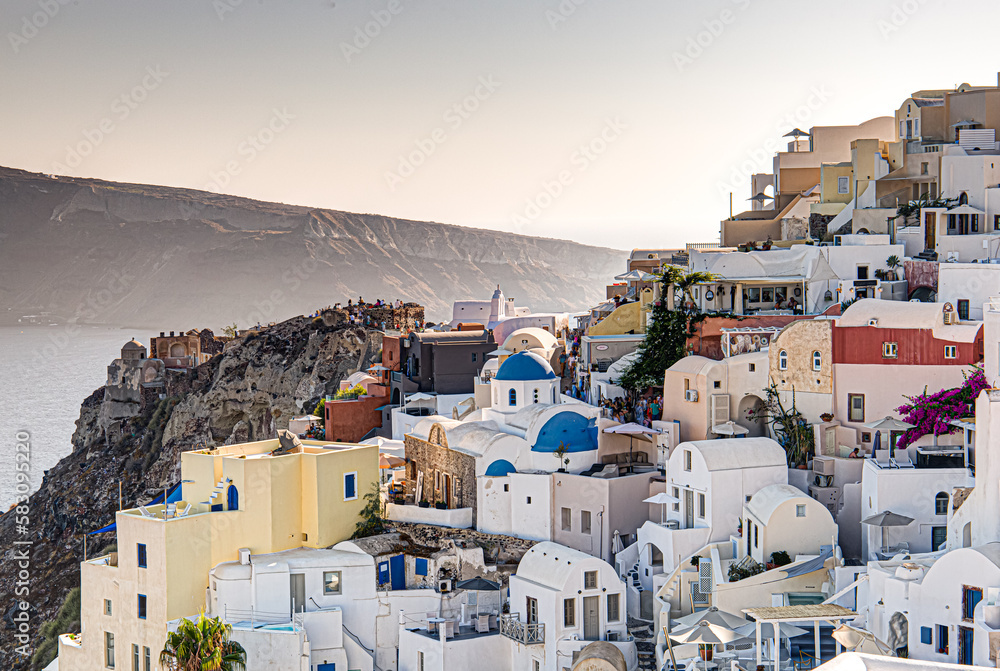 Imerovigli town  in Santorini Greece