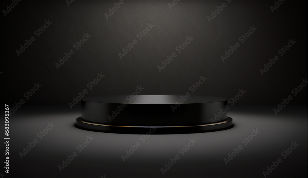 Black pedestal to elevate your product display Black pedestal to elevate your product display