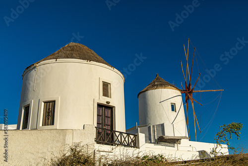 windmill in Santorini, Greece