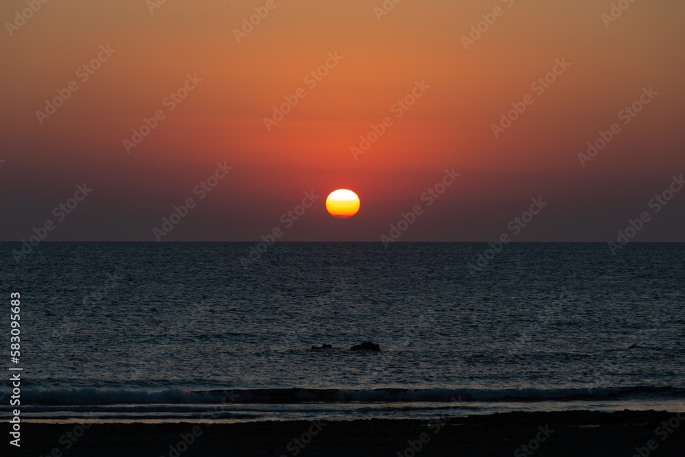 sunset on the beach