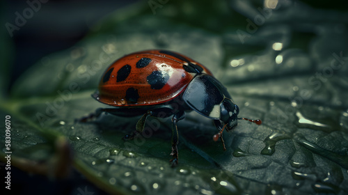 Tiny Wonder: A Macro View of a Ladybug's Journey AI  © Chris