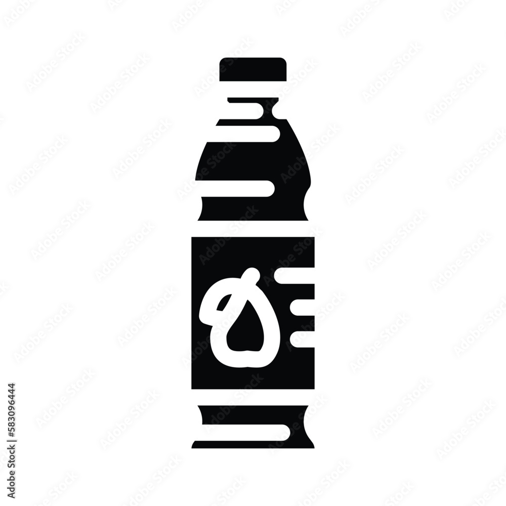 drink juice plastic bottle glyph icon vector illustration