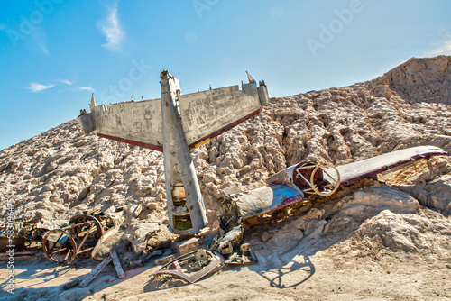 Abandoned aiplane ruins photo