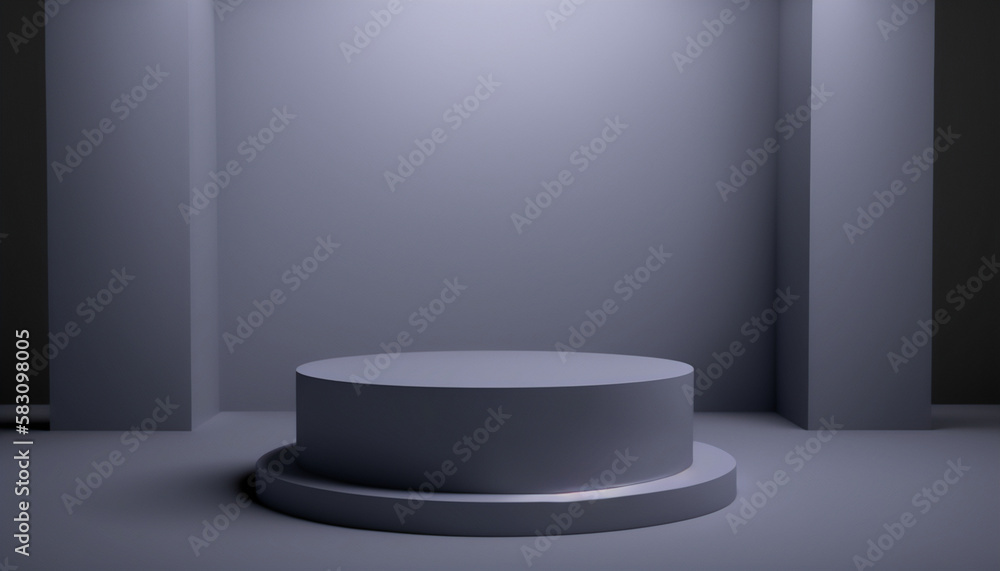Fototapeta premium A refined grey podium for your next public event