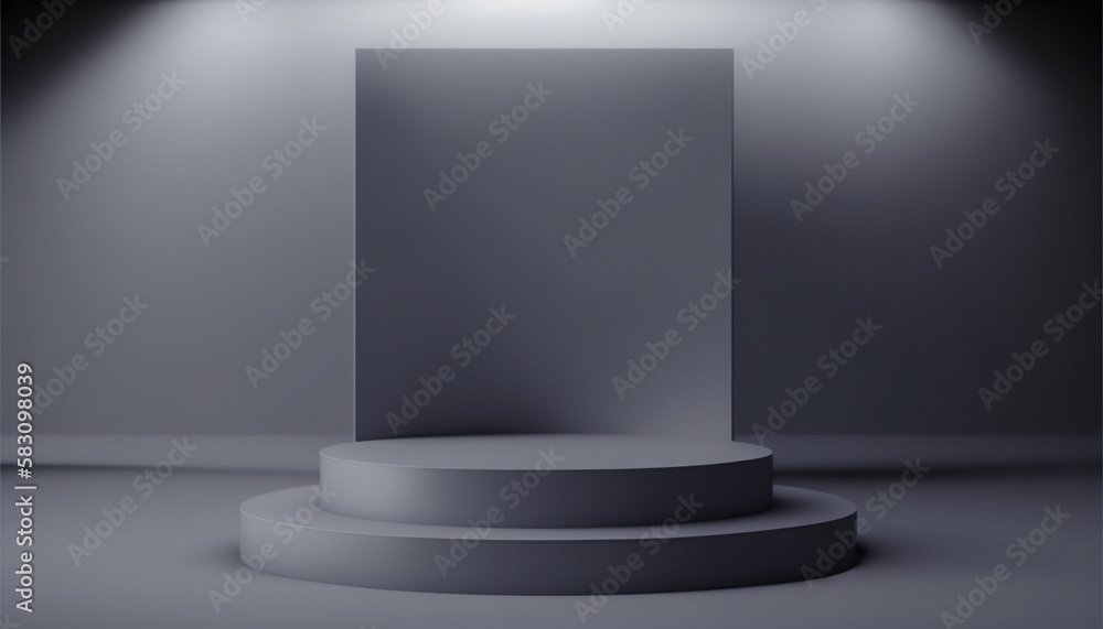 Fototapeta premium A sleek and elegant grey podium for your church