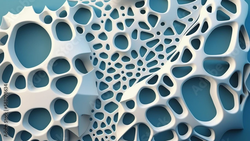 Voronoi abstract background created with Generative AI technology