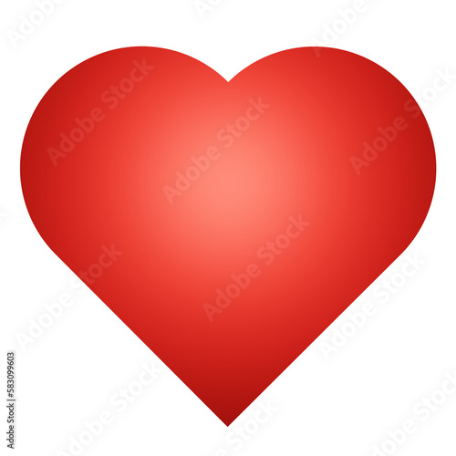 Free Download One single heart isolated on transparent or white background, love romance or Valentine's Day symbol - GFXLoad