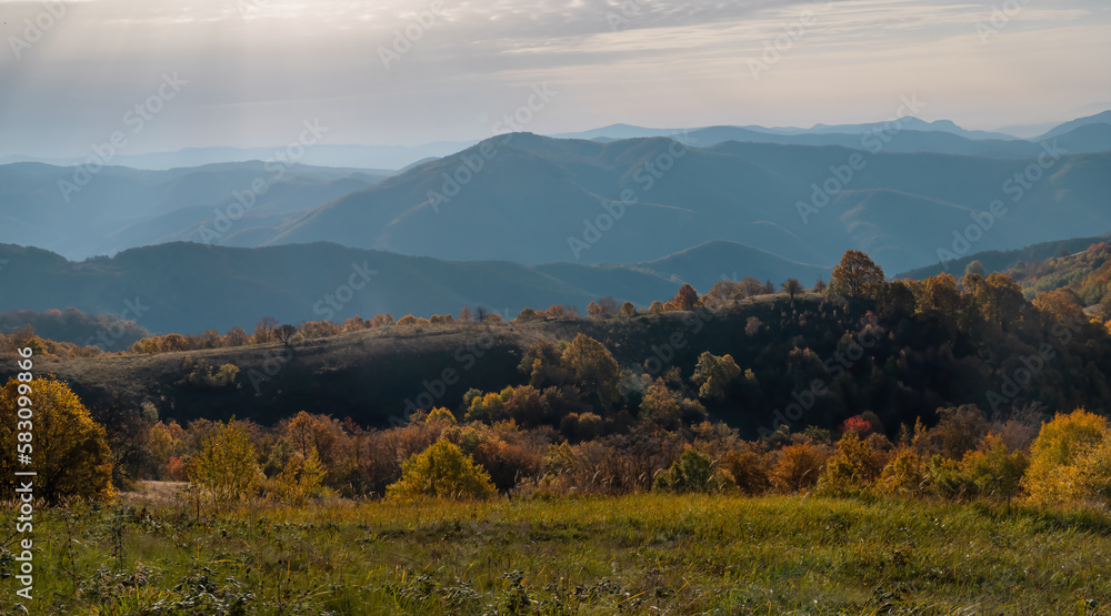 Autumn on the hills of Ravensca, 
a village in Romania