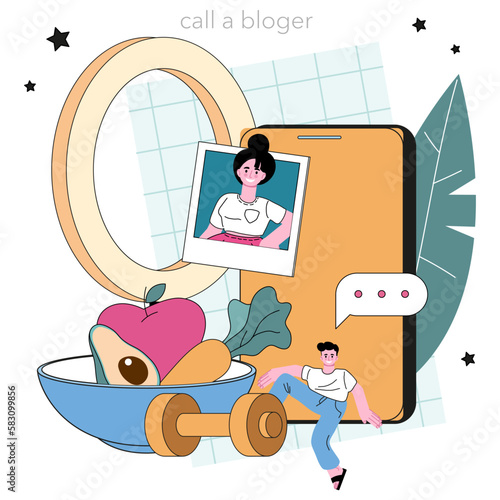 Video blogger online service or platform. Viral content in the internet.