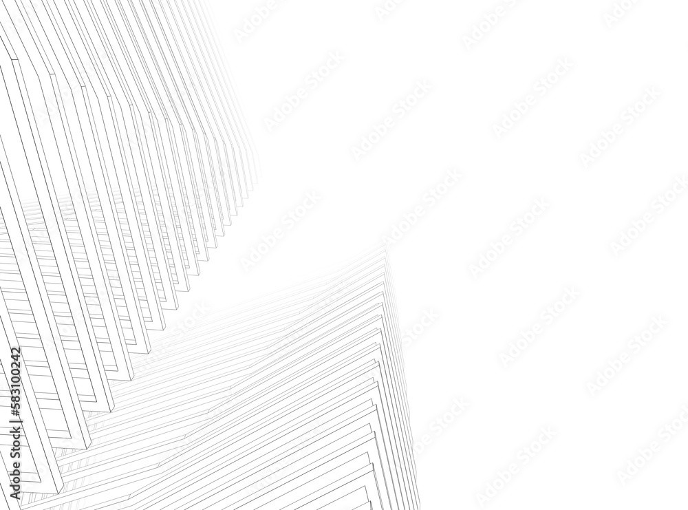 abstract futuristic architecture 3d illustration abstract futuristic architecture 3d illustration