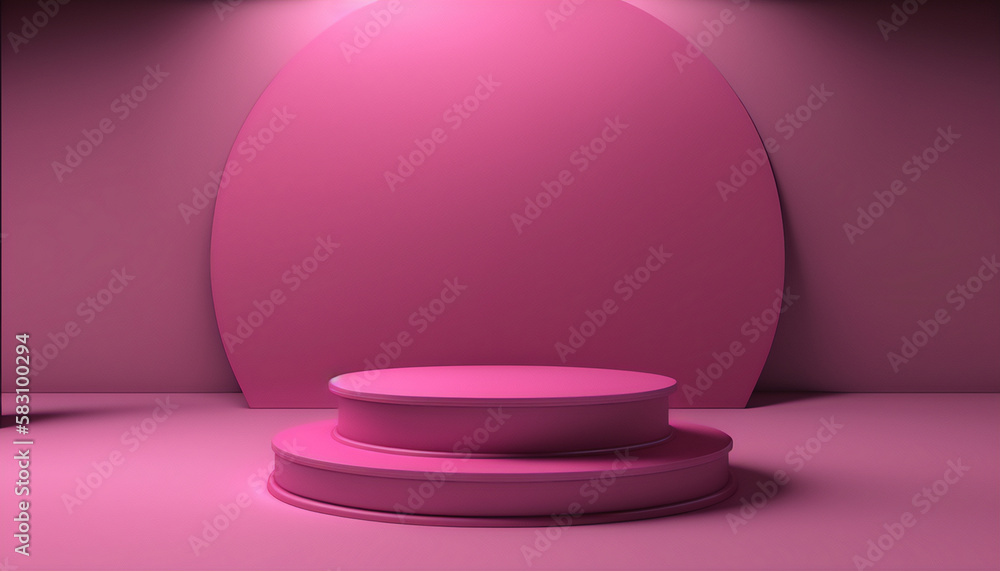 A minimalist and modern pink podium for your next showcase A minimalist and modern pink podium for your next showcase