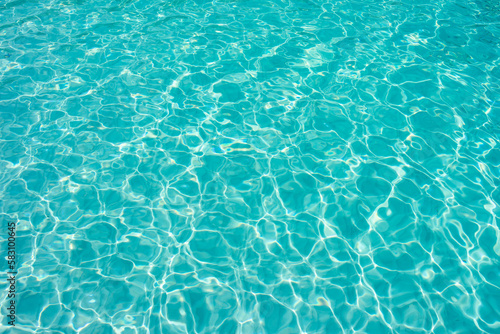 Transparent clear water. Surface of a sea turquoise color.
