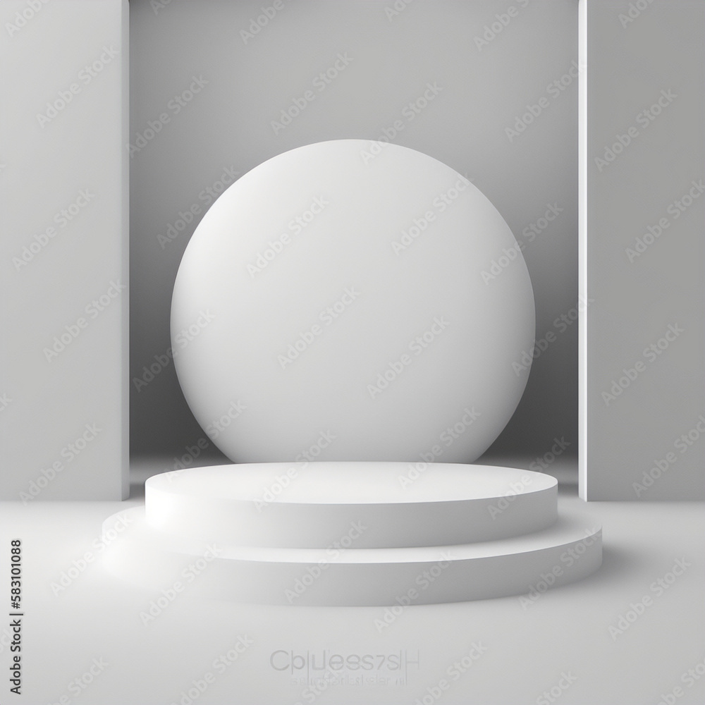 A stylish white podium to elevate your display A stylish white podium to elevate your display