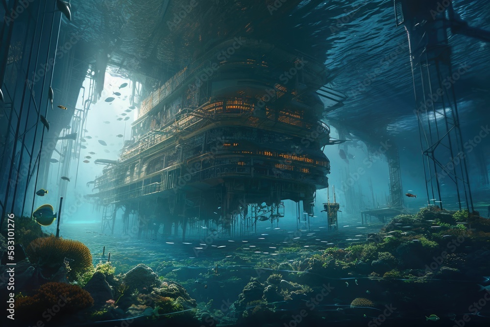 Obraz premium scene of the sea. Generative AI
