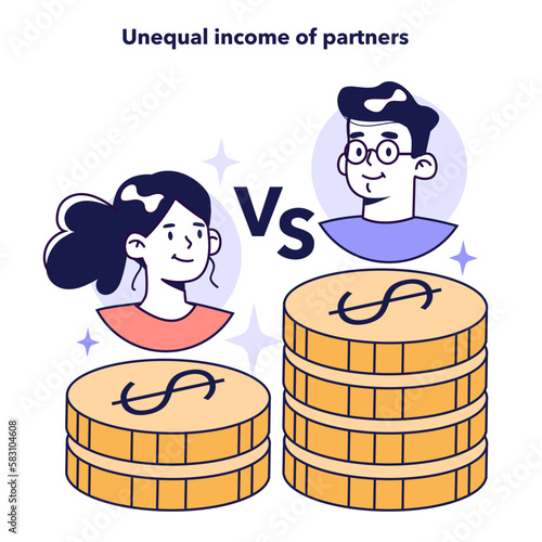 Unequal income of partners make it difficult to manage a mixed
