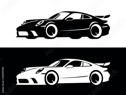 Vector layout a modern sport car. German sport automobile