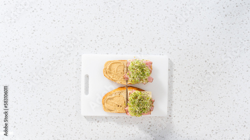 Wallpaper Mural Ham, Cucumber, and Sprout Sandwich Torontodigital.ca