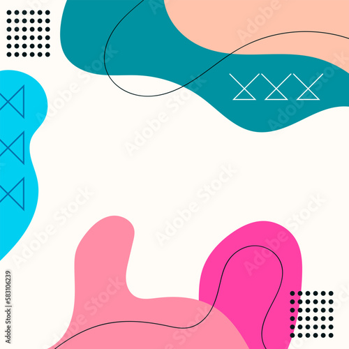 ILLUSTRATION AESTHETIC PASTEL FLAT COLOR SIMPLE DECORATION BACKGROUND MODERN ORGANIC SHAPE STYLE. GOOD FOR BANNER, WALLPAPER, COVER,SOCIAL MEDIA POST
