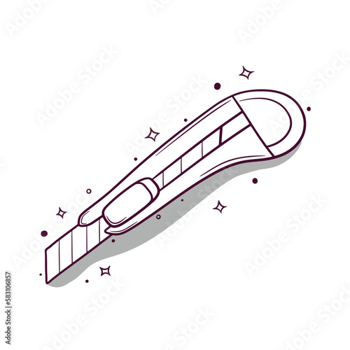 hand drawn cutter vector illustration