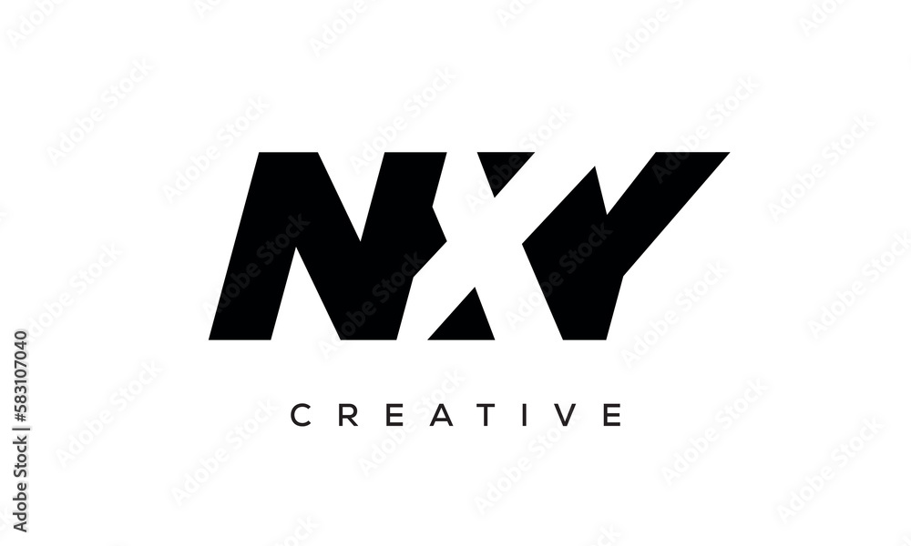 NXY letters negative space logo design. creative typography monogram vector NXY letters negative space logo design. creative typography monogram vector