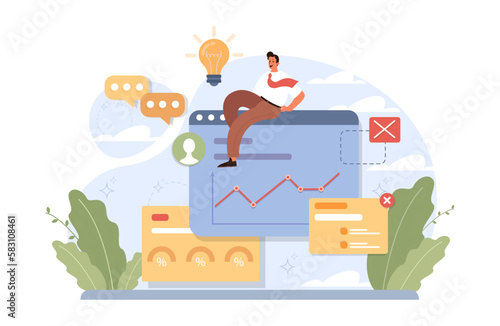 Financial influencer. Trader or broker social media educative blog.
