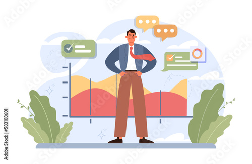 Financial influencer. Trader or broker social media educative blog.