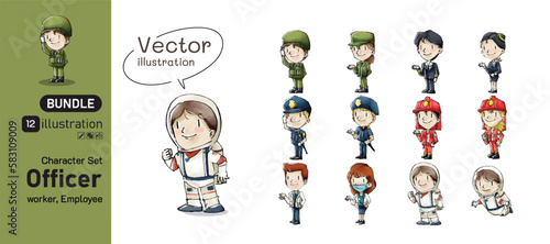 Children cartoon character set bundle vector illustration chalk style