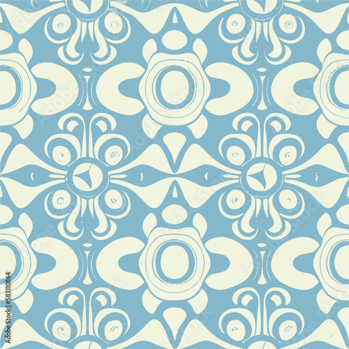 Abstract groovy elements in trendy psychedelic style seamless vector pattern. 70s, 80s, 90s vibes plaid background