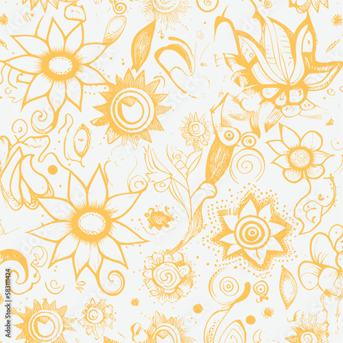 Abstract groovy elements in trendy psychedelic style seamless vector pattern. 70s, 80s, 90s vibes plaid background