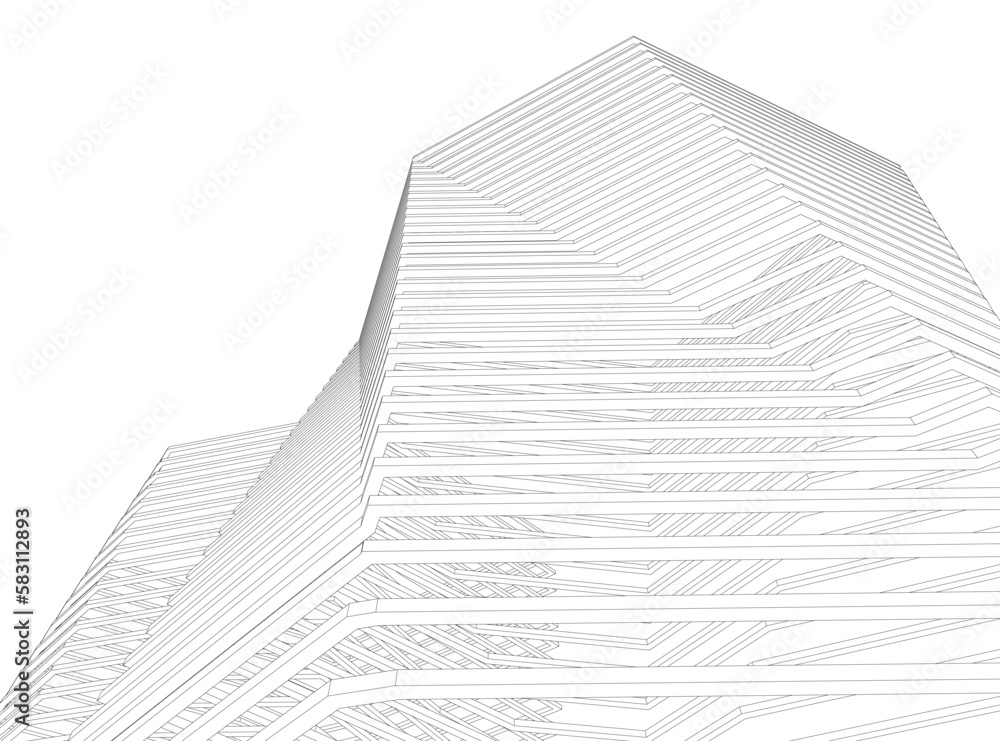 Obraz premium abstract architecture 3d illustration