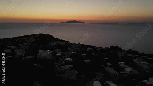 Aerial video on Capri, Italy The building of the Church of Saint Sophia in Anacapri photo