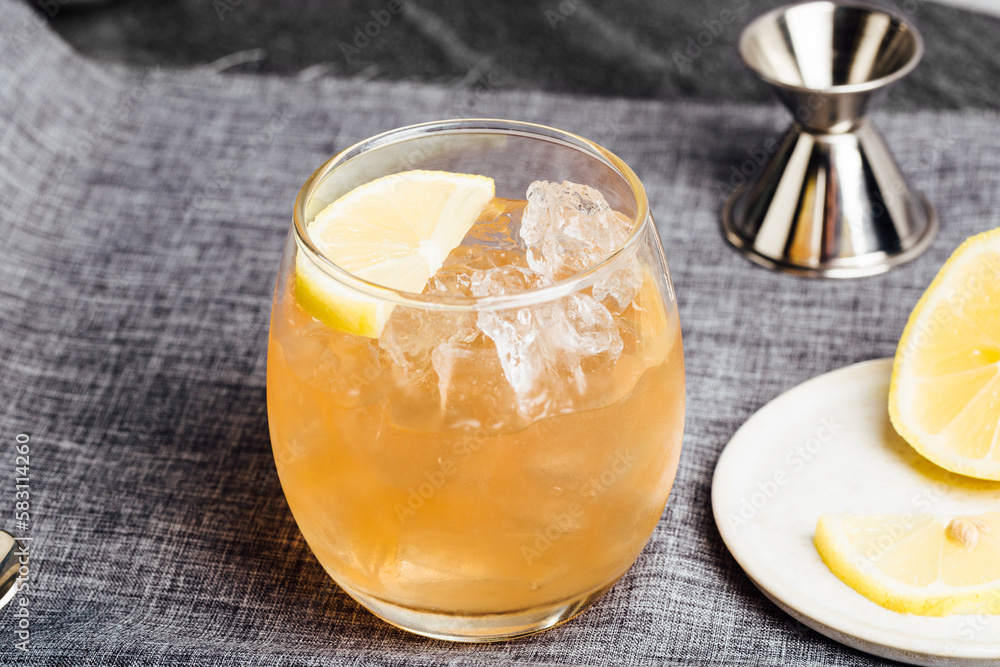 Fitzgerald cocktail boozy refreshing gin, lemon juice, sugar syrup and aromatic bitters Fitzgerald cocktail boozy refreshing gin, lemon juice, sugar syrup and aromatic bitters