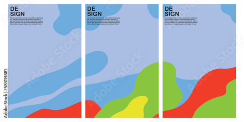 Vector colorful abstract fluid and liquid background modern minimalist