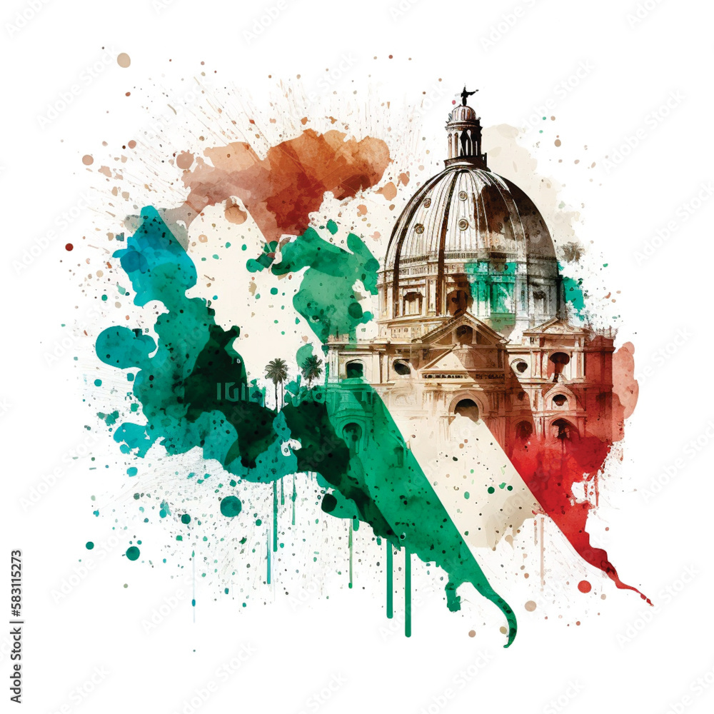 Obraz premium italy watercolor