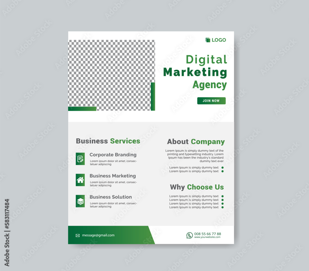 Digital marketing agency flyer template design Digital marketing agency flyer template design