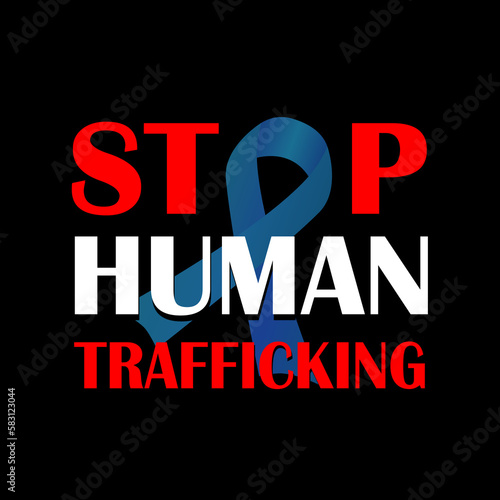 Stop human trafficking illustration. Stop human trafficking alertness, crime, freedom, awareness, and prevention concept.