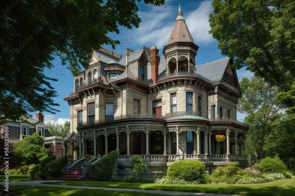 the palace in the park. Generative AI the palace in the park. Generative AI